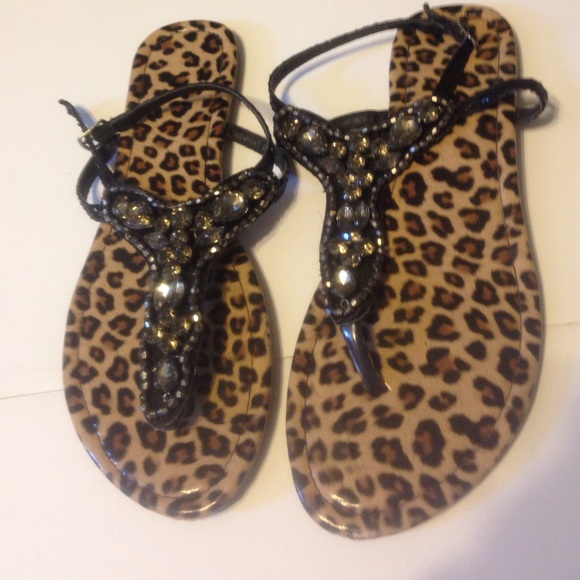 Cheetah sandals size 8