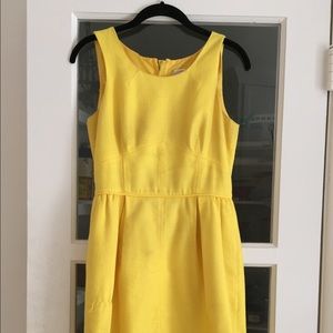 J Crew yellow Ponte dress