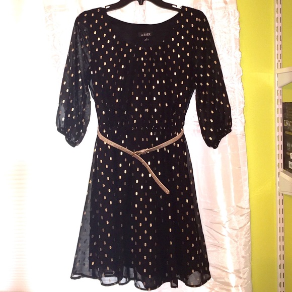 Black and Gold Dress