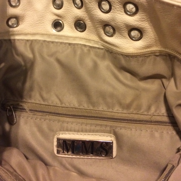 Cream/Gold Studded Purse - Picture 4 of 4