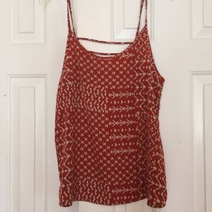Cute burnt orange and tan tank