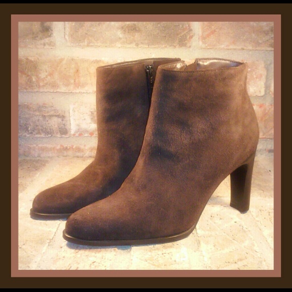 Jacqueline Ferrar 'Rita' Brown Suede Booties - Picture 1 of 4