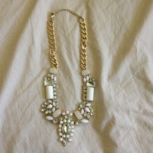 WHITE & GOLD necklace .