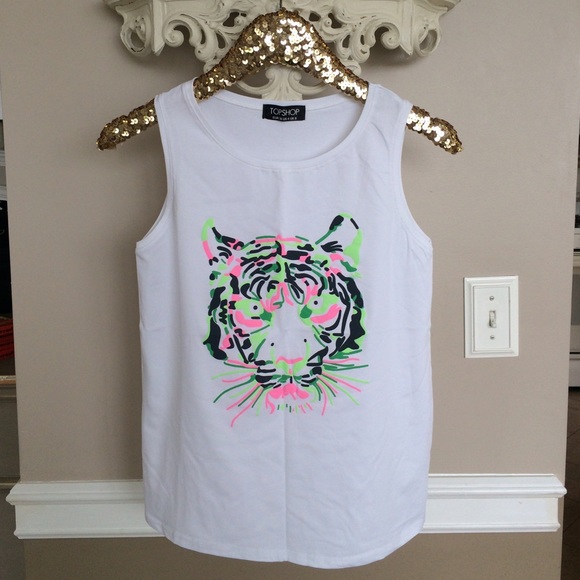 White Topshop Tank Top