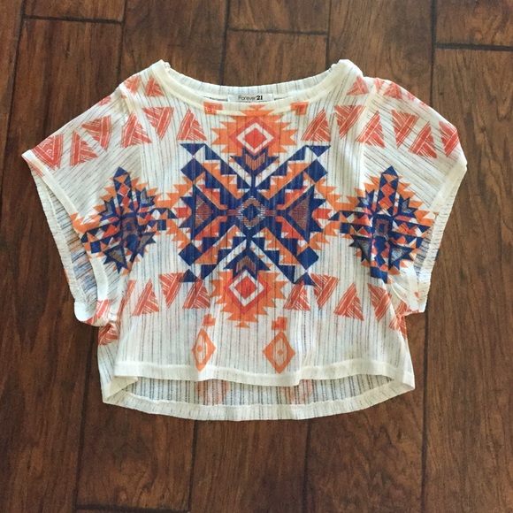 Aztec knit top.