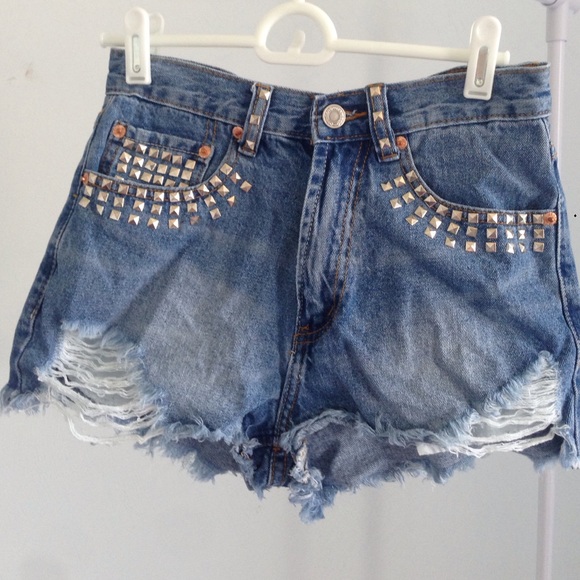 Love Culture Distressed High-Waisted Shorts
