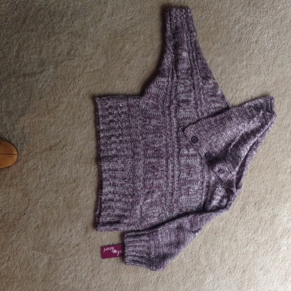 Purple and white sweater