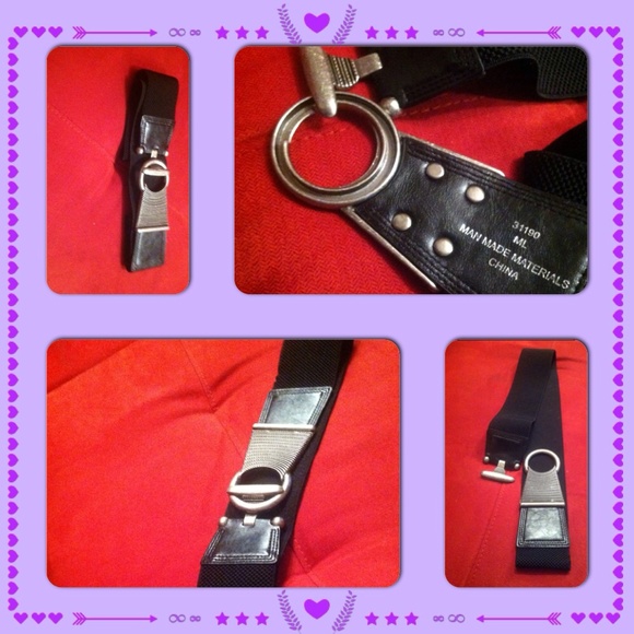Belt black & silver