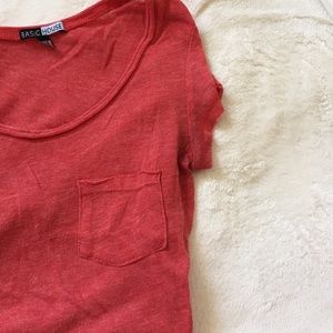 red•orange•scoop•neck