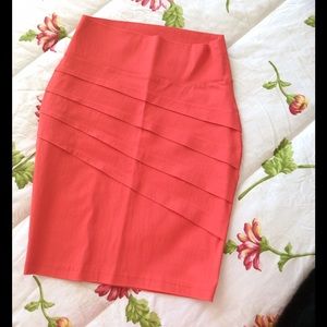 Charlotte Russe coral colored mini skirt!