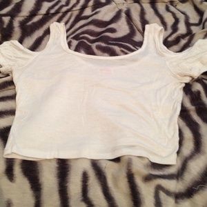 White crop top tank