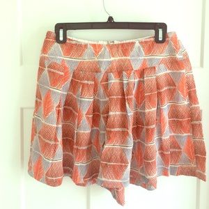 Flowy silk Madewell patterned shorts