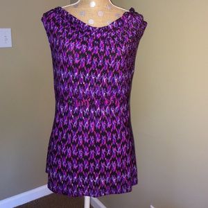 Multi color sleeveless top, size M