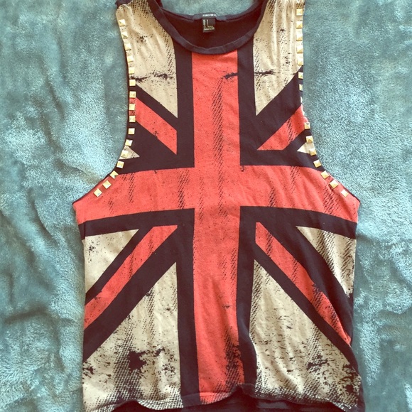 British flag sleeveless shirt