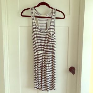 Striped jersey knit dress