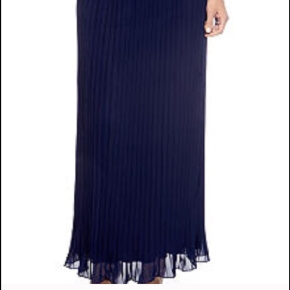 NWT navy pleated skirt
