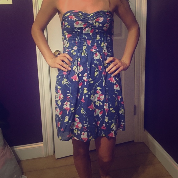 Strapless Floral Dress - Picture 1 of 4