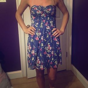 Strapless Floral Dress