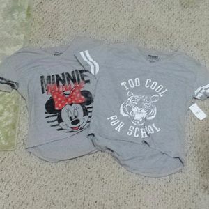 2 gray oversized tshirts