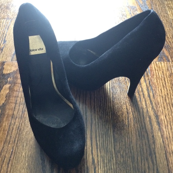 Dolce Vita black suede heels from Shopbop