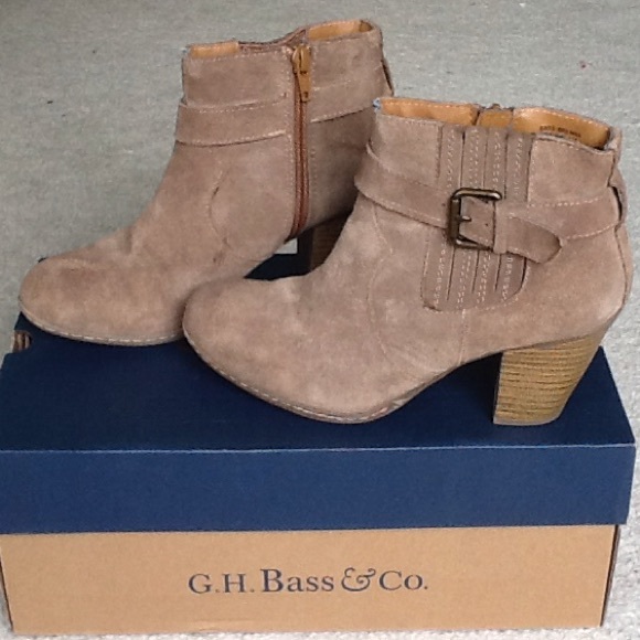 Gh Bass& Co Tan Booties