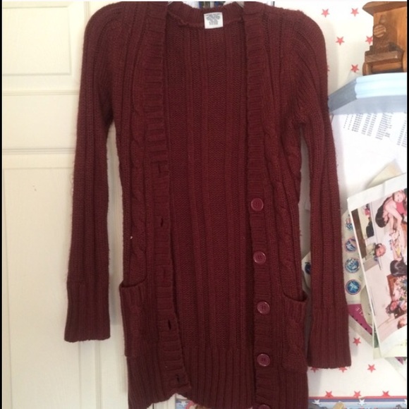 Maroon cardigan