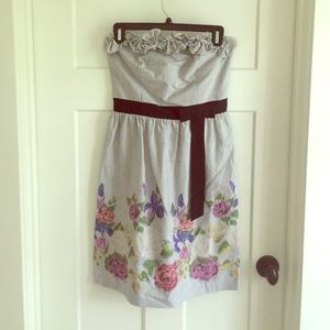 Strapless springy dress