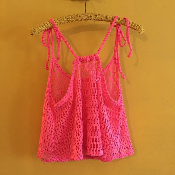 Hot pink see through tank - Picture 2 of 4