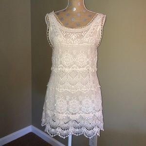 Lacy beige top, size M