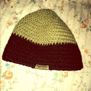 Fox green and brown wool beanie