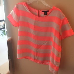Nude & Coral Top
