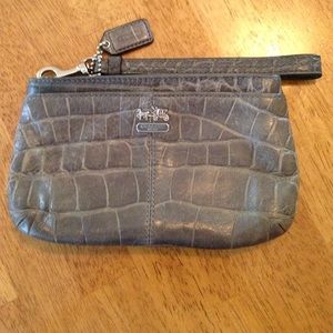 Grey coach wristlet