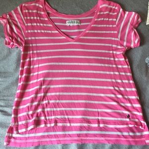 Pink and white stripped shirt