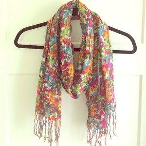 Colorful floral scarf