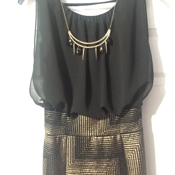 Black/Gold Dress - Picture 2 of 3