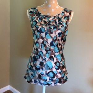 Multi color summer top, size L