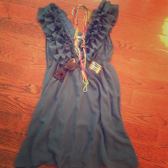 NWT | Teal Ruffled Dress | YA Los Angeles