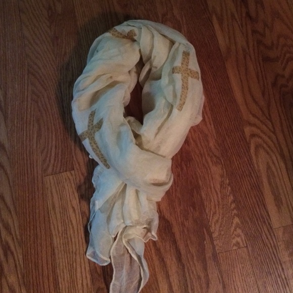 Ivory print scarf