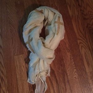 Ivory print scarf