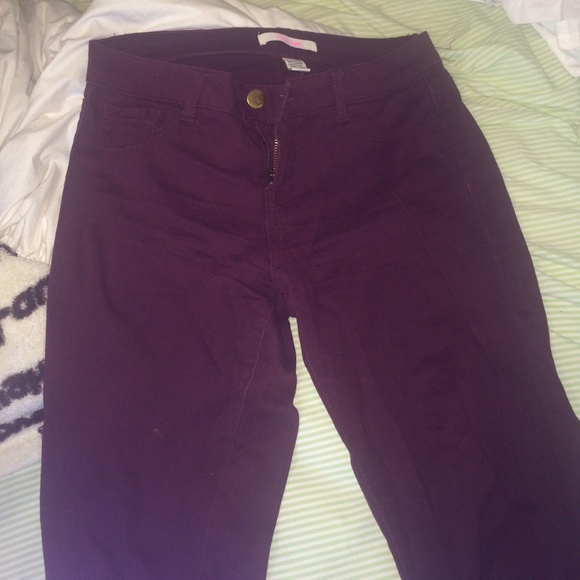 Maroon skinny jeans