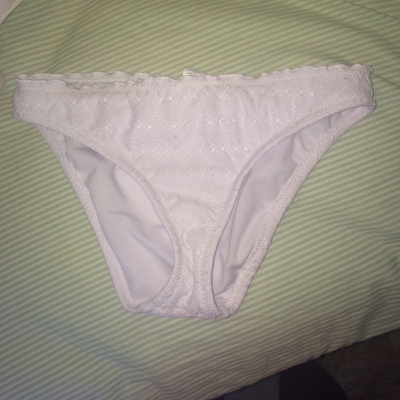 White bikini bottoms