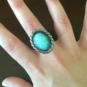 Teal stone ring