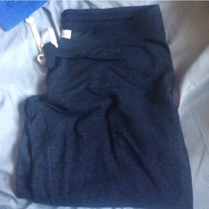 Old navy sweats capris on me I'm 5'7