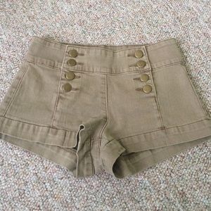 khaki sailor style shorts