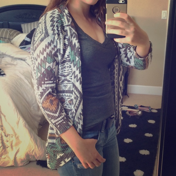 Aztec Print Cardigan