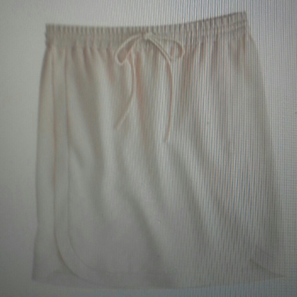 J crew drapey double twill skirt in ivory