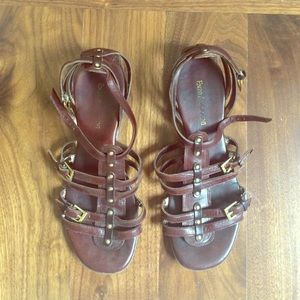 Brown strapped sandals