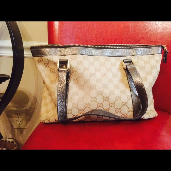 Vintage Gucci Cotton Abbey Tote bag