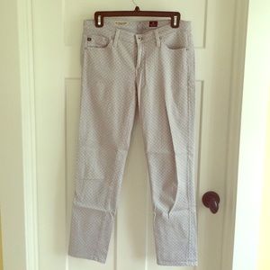 Light gray polka dot AG pants
