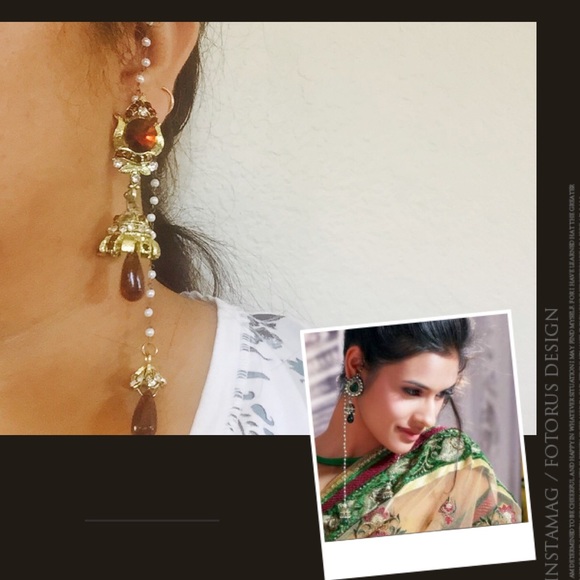 🆕 Kashmiri style earrings - Picture 2 of 3